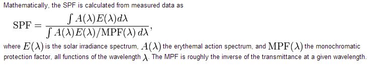 SPF Mathematical Formula