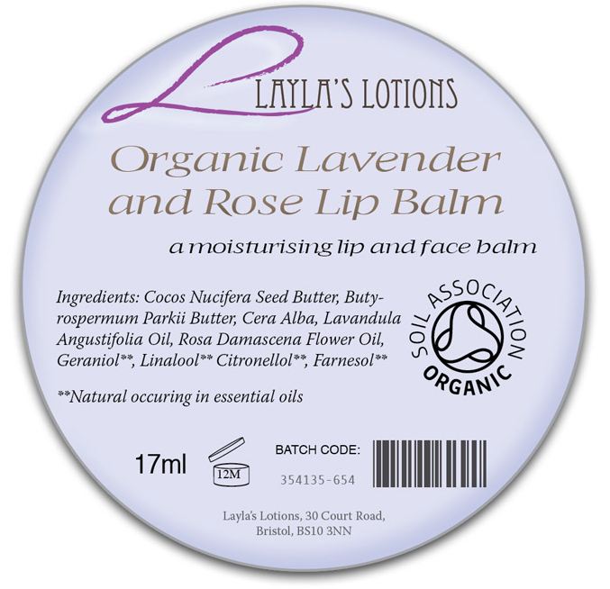 Sample of Organic Cosmetics Labelling by Soil Association