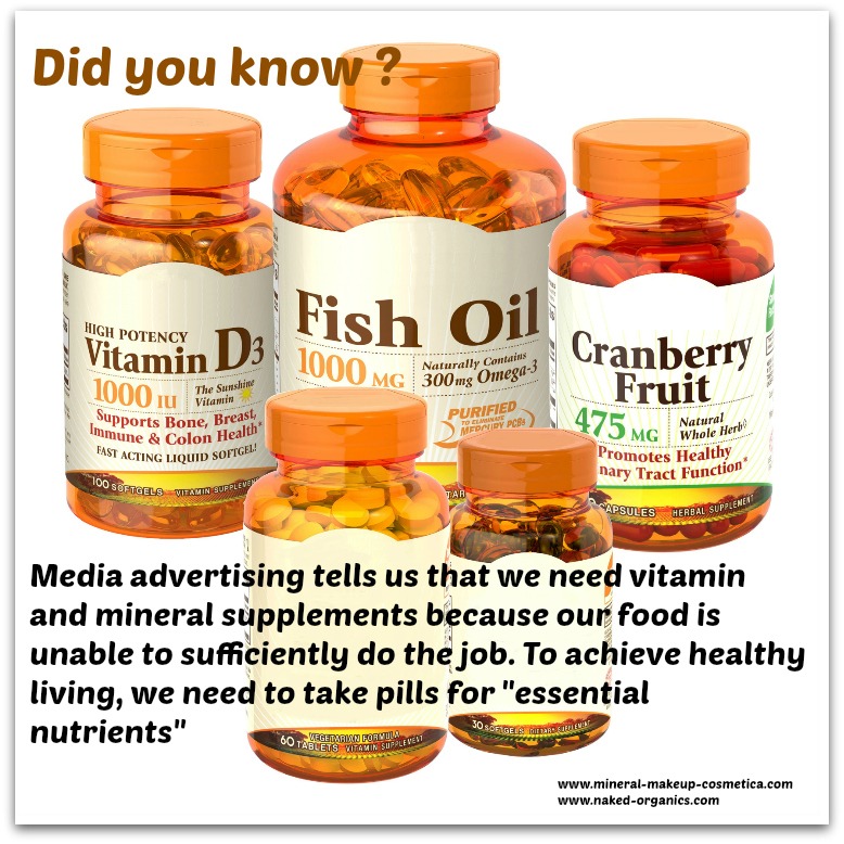 Infographic - We are Taught to Eat Processed Foods and Supplement the Missing Nutrients with Pills