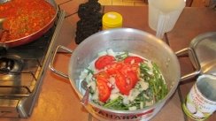 Add the Chopped Tomato and Onion