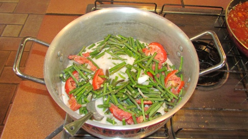 Moringa Coconut Milk Ingredients Mixed and Ready for Cooking