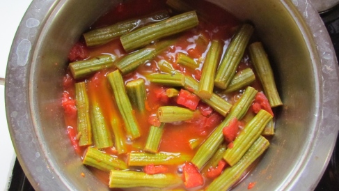 Moringa Tomato Stew Simmering for a Few Minutes