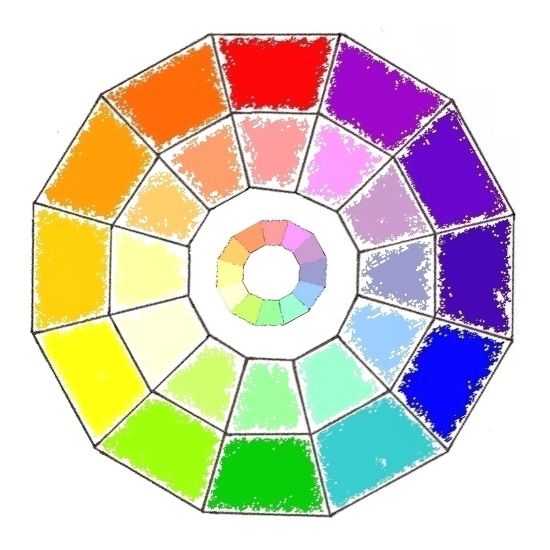 RYB Color Wheel with Tints